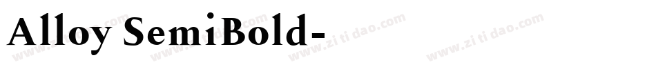 Alloy SemiBold字体转换